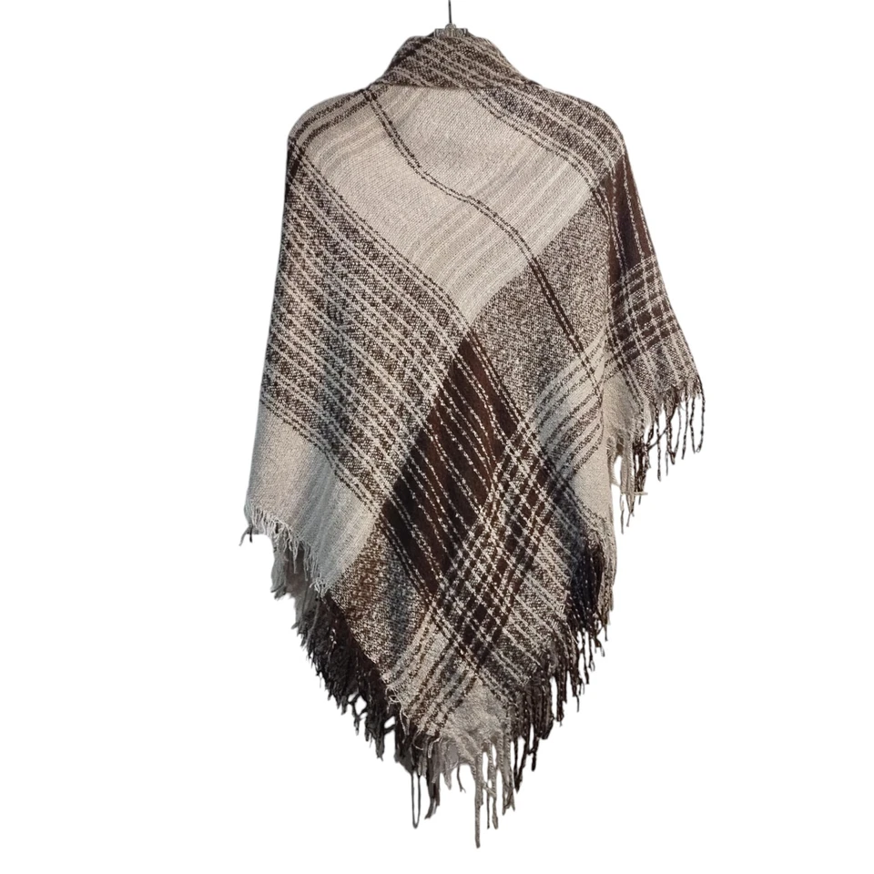 Apt. Poncho suéter tejido marrón tostado 9 para mujer talla O/S nuevo con etiquetas Foto 2 de 4