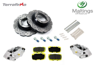 TERRAFIRMA FRONT BRAKE UPGRADE WAVY PERFORMANCE FRONT BRAKE KIT FITS - DEFENDER 