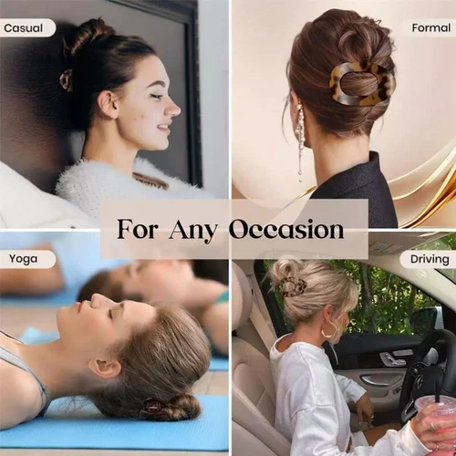 4 Stück Damen Haarspangen Französisch Elegant Haarklammer Set Rutschfest Dünnes - Bild 7 von 11