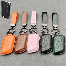 LEATHER SMART KEY FOB CASE COVER FOR 2019-24 LEXUS ES350 LC/LS/UX 2022-24 NX RX