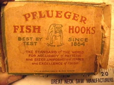 Vintage Large Box of PFLUEGER O'SHAUGHNESSY No.15521 Bronze Rust Proof 100 count