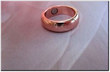 Solid Copper 6mm Band Ring With Magnets - Available in sizes 5,6, 13 1/2 and 14.
