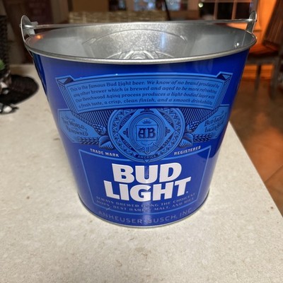 BUD LIGHT BUCKET CHALLENGE EMBOSSED METAL BEVERAGE BUCKET