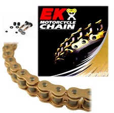 EK 525SRX2 Gold Sport Race QX-Ring Motorcycle Chain (Screw Master) - 110 Links