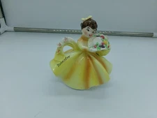 1960s Lefton November Girl Big Bow Series November Figurine Japan MCM