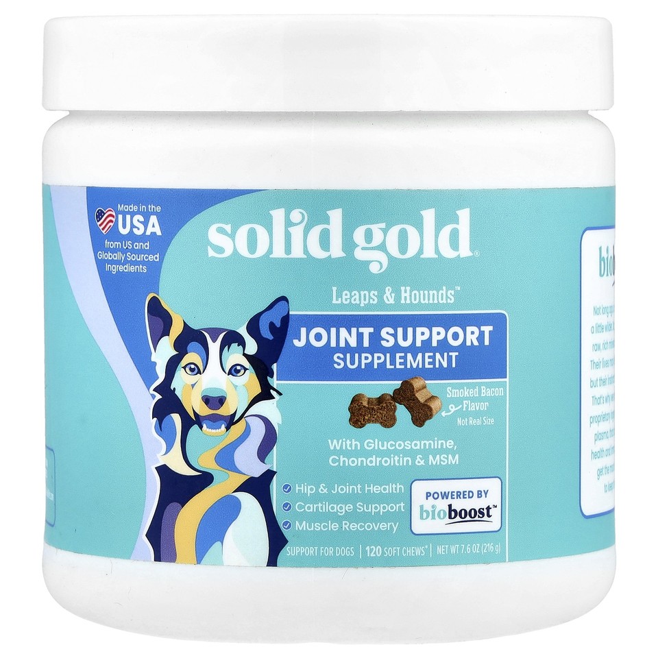 Leaps & Hounds™, Joint Support Supplement, For Dogs, Smoked Bacon, 120 Soft