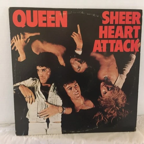 Queen Sheer Heart Attack LP Elektra 74' 1st Press w/ Lyrics Sheet