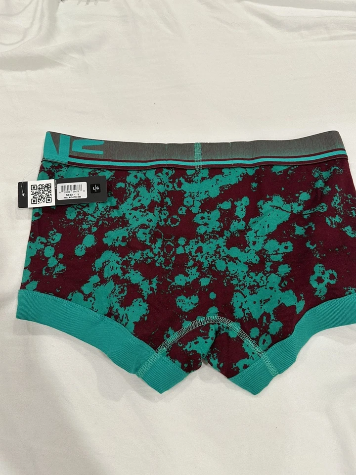 C-IN2 Undertone Cotton Low Rise Trunk Underwear Green/dark purple Mens Size L - Image 4 of 4