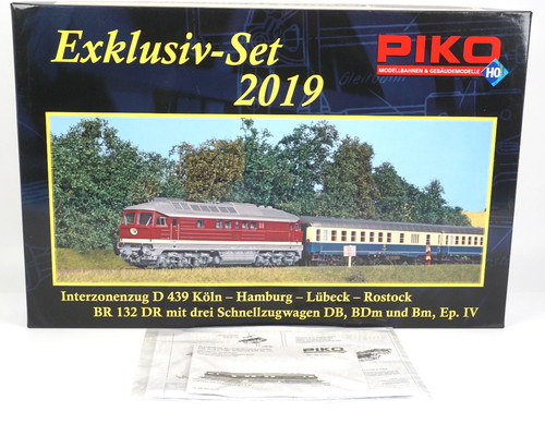 Piko H0 58114 DC Exklusiv-Set 2019 - Interzonenzug DR/DB mit BR 132 - ZYAY/15104 | Condition: Gebraucht