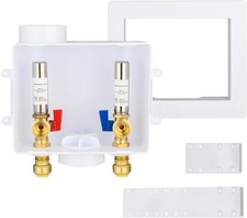 Durable Stainless Steel Washing Machine Outlet Box with Easy Push Fit Connection