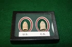 DUG DROPPED C.S. AND U.S. CIVIL WAR BULLETS IN MATTED DISPLAY CASE. NEW PHOTOS.