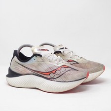 Saucony Womens Endorphin Pro 3 Running Shoes Size 8.5 White Vizi Red S10755-85