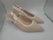 Women's Milan Raffia Slingback Heels - A New Day new no box multiple sizes