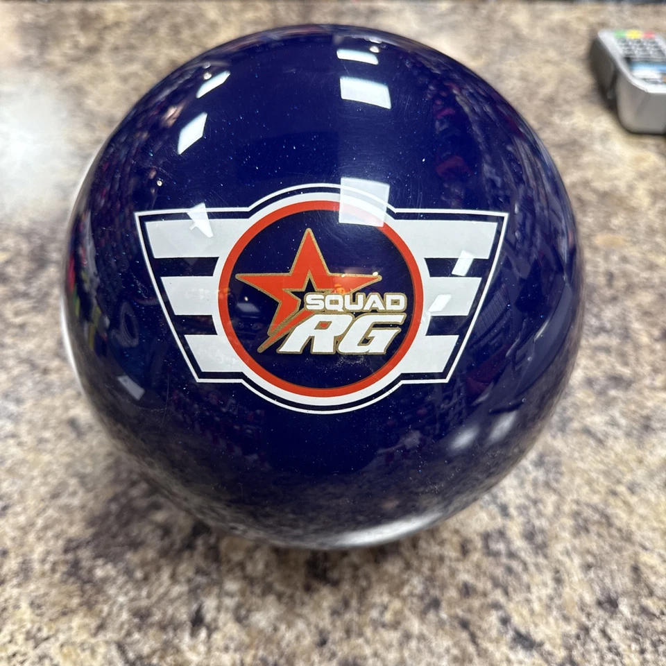 Bola de boliche 15 lb transparente RG azul brillante NUEVA sin perforar ¡¡RARA!!! Foto 2 de 3