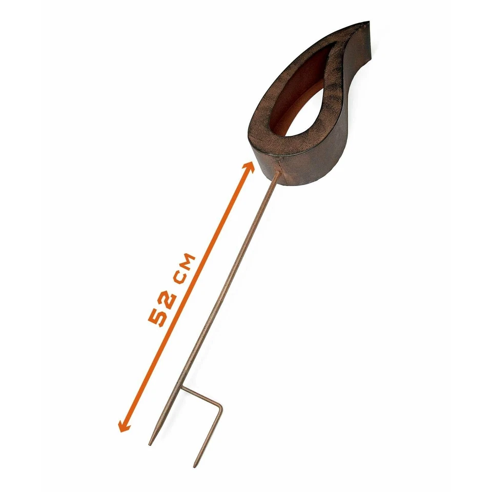 XXL Edelrostoptik Teelichthalter Herbst Winter 2er-Set Deko Metall Garten - Bild 3 von 4