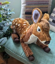 FAO Schwartz Plush Fawn Deer 18 Inches Realistic Cuddle Toy Stuffed Animal 2017