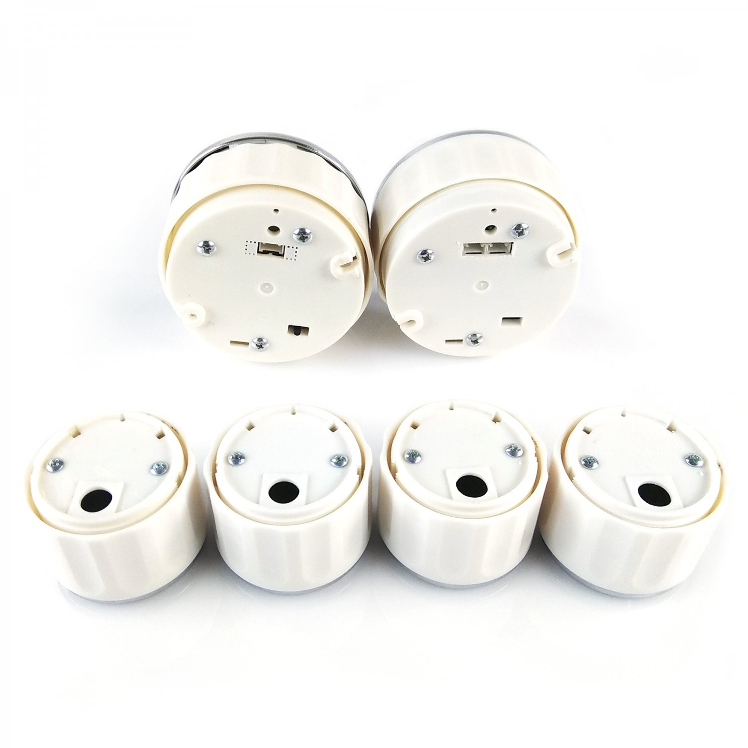 6 Gauge Kit SAE OG Classic Black White V Needles Chrome Trim Instrument Custom