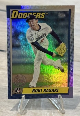 2025 Topps Update Roki Sasaki RC Rookie 1990 35th Anniversary Foil U90-11 Dodger
