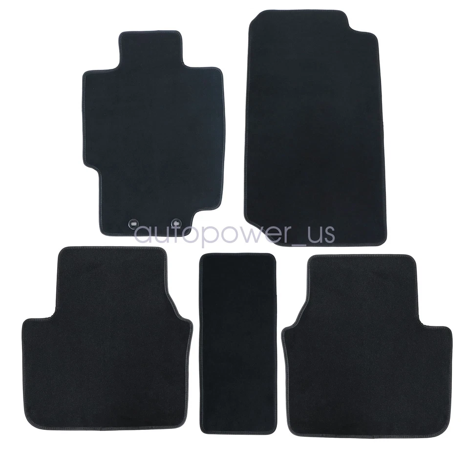 Alfombrillas de terciopelo negras 5 piezas para ACURA TL 2004-2008 4 puertas delanteras y traseras Foto 4 de 4