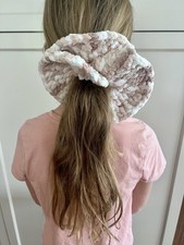 Support 11 yr old small business Crochet Bunchie Big Scrunchie handmade marble