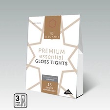 Elegante Essentials Gloss Tights, 3 Pack NEW