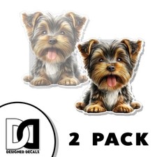 Yorkshire Terrier Pup Sticker High Class Creature Decal Made in USA 2 PACK