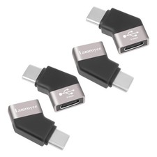 USB Type C 3.1 Extension Adapter 4Pack,45 Degree 4 Pack, C Male to Female