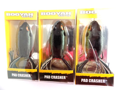 BOOYAH PAD CRASHER  - SHAD FROG - 3 LURES - 640i