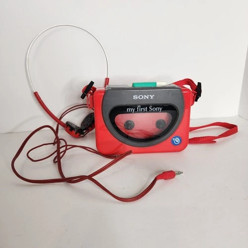 VINTAGE My First Sony Walkman Red WM-3000 Cassette Player