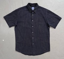 Product Of Bob Scales Indigo Button Down Heavy Cotton Shirt Made In USA L