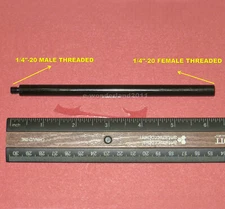 6"TRIPOD METAL EXTENSION EXTENDER TUBE 1/4"-20 THREAD METAL HD CAMERA ADAPTER 