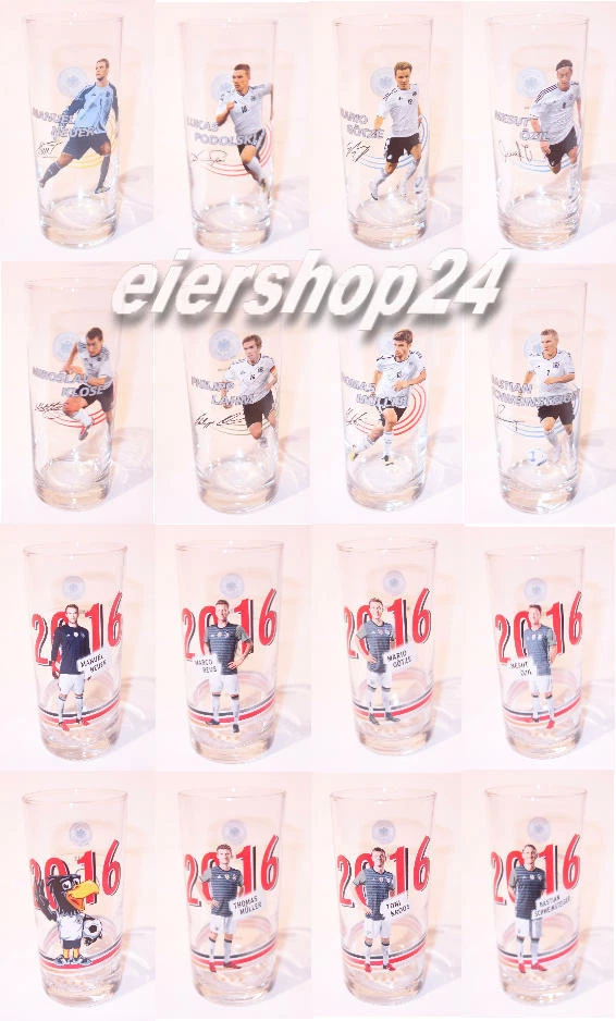 1 Fussball DFB SAMMELGLAS Ihrer Wahl, original, neu & unbenutzt!