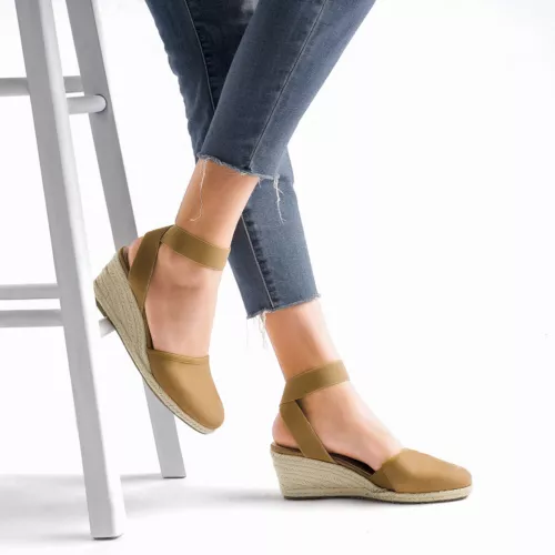 Damenschuhe Espadrilles Keilabsatz elastische Knöchelriemen eng anliegend elegante Schuhe - Bild 14 von 38