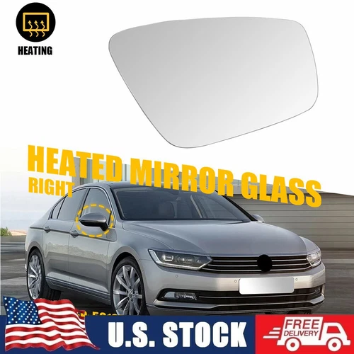 Right Side Door Wing Convex Mirror Glass Heated For VW PASSAT B7 2012-2015