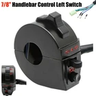 Motorcycle 7/8" Handlebar Control Left Switch Horn Turn Signal Light Hi/Lo Beam