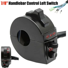 Motorcycle 7/8" Handlebar Control Left Switch Horn Turn Signal Light Hi/Lo Beam