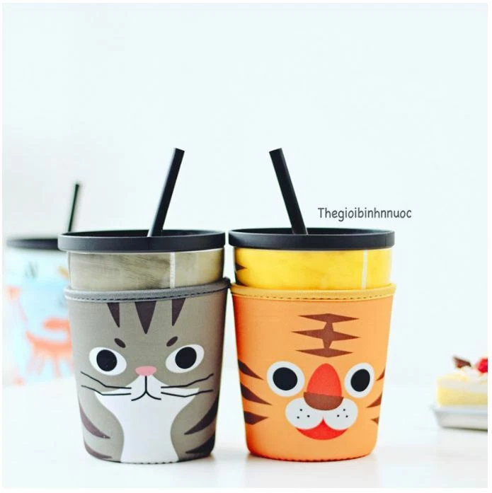 Милая керамическая чашка кошка кролик медведь лиса собака с ударопрочной сумкой в комплекте C47 - Изображение 4 из 4