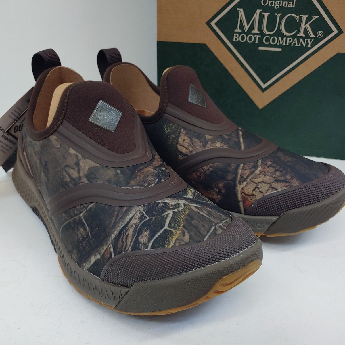Muck Boot Outscape Low Men’s 10.5 Mossy Oak Waterproof Neoprene Bootie Muck Boot Co. Outscape Low Mossy Oak DNA Neoprene Mens Size  main image 2