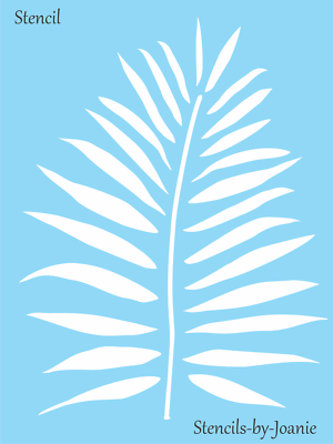 Fern Frond Stencil 11" tall Frond Boho Woods Garden Fern Forest DIY Joanie  | eBay.de