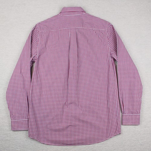 Vineyard Vines Whale Shirt Boys L 16 Red Purple Plaid Button Down Cotton Gingham - Picture 7 of 7