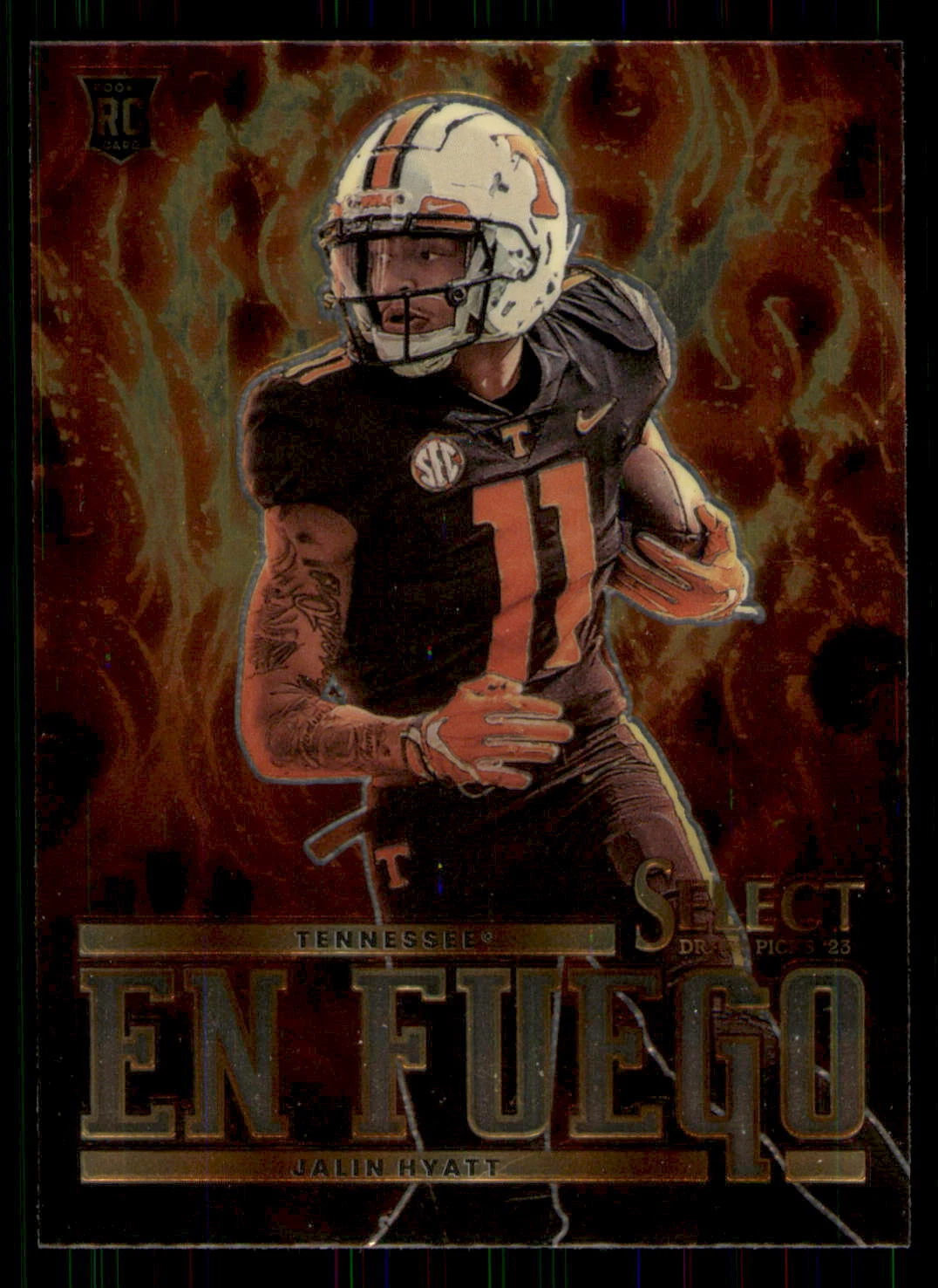 Jalin Hyatt Panini Select Draft Picks EN Fuego #EFJH Base