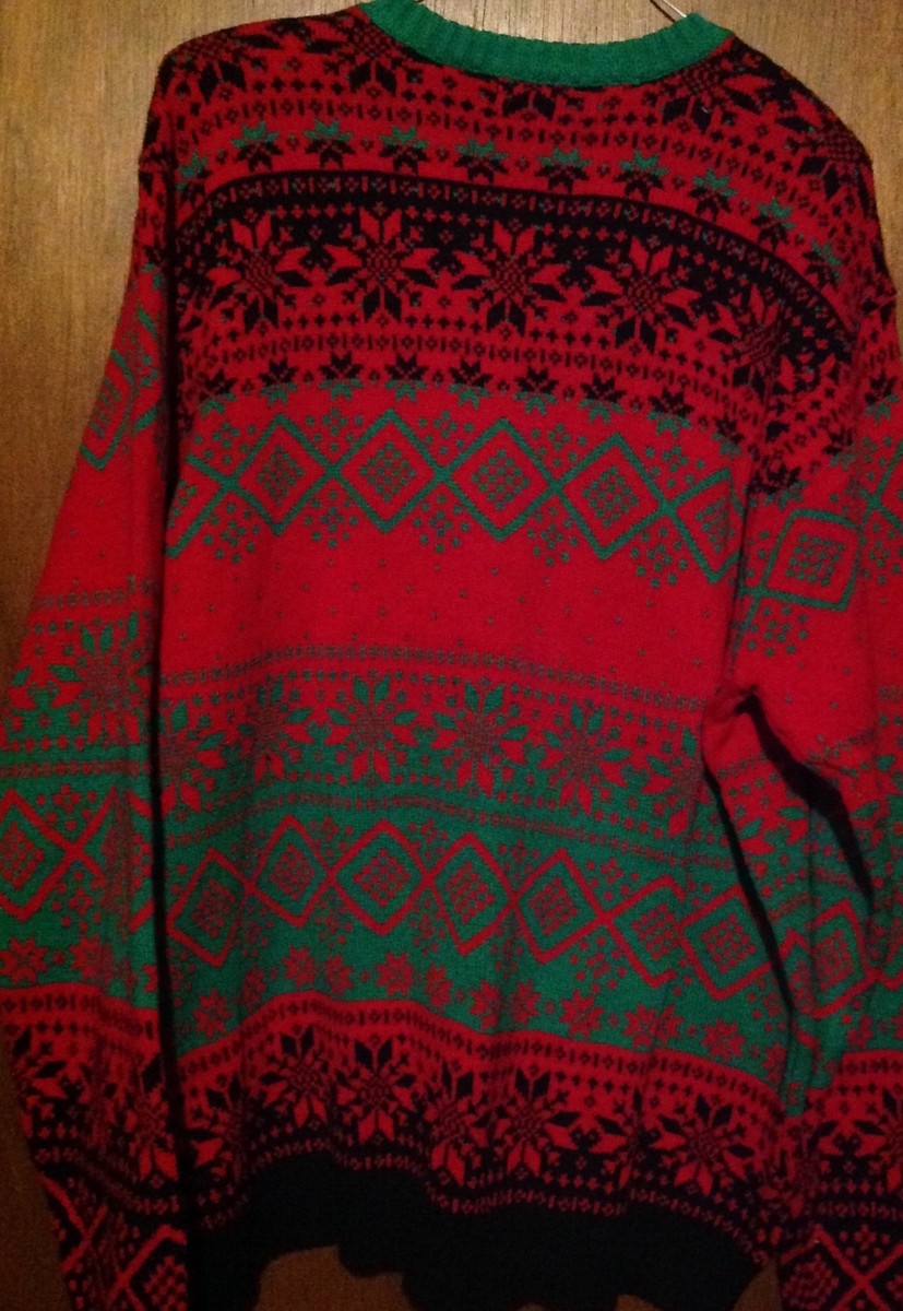 ユウ Blizzard Bay Men's Unicorn Horse Ugly Christmas Sweater size L