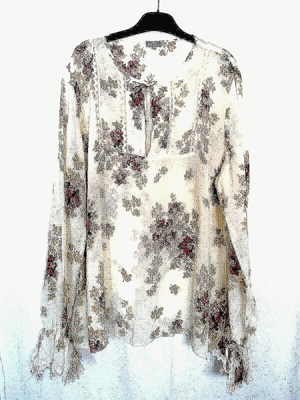 Chemisier Long Tunique NAF-NAF Neuf Taille 46-48 - Viscose, Volants, Motif Floral