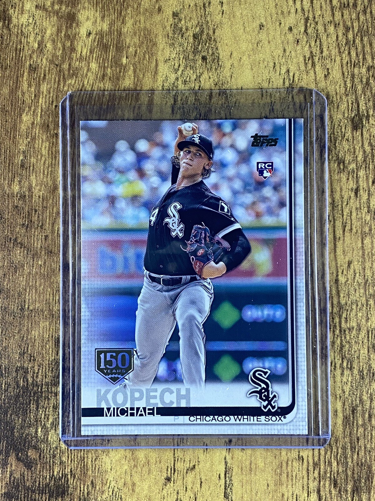 2019 Topps Michael Kopech Rookie card 150th Anniversary Gold seal #49