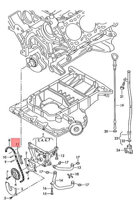 Tensor de cadena VW Volkswagen Avant Quattro Cabrio genuino 078115124 Foto 2 de 2