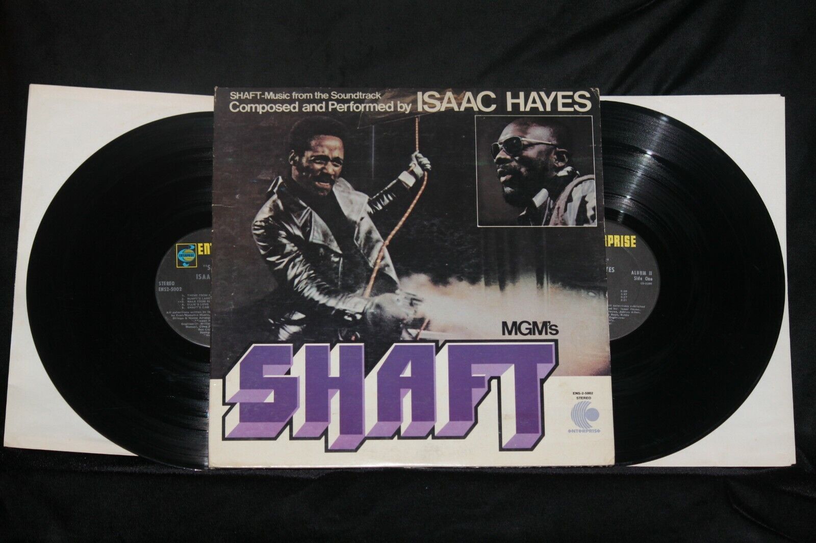 Isaac Hayes "Shaft" 2 LP Set 1971 1st Press Soundtrack Enterprise ENS-2-5002 VG+