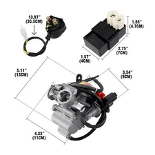 Long Case 150CC 4 Stroke Scooter Complete Engine Motor Fit For GY6 CVT US