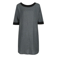 Checked Plaid Tunic Dress Blue & Green Cotton Pockets Anmol BNWT Casual Size 20