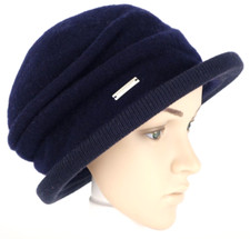 Walkhut Wollhut Glockenhut mit Strickrand und Biesen Seeberger versch. Farben