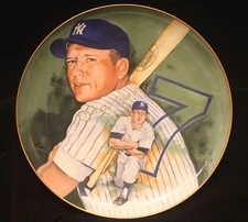 MICKEY MANTLE 1983 MARIGOLD COLLECTOR GOLD AUTOGRAPH "MICKEY" SERIES PLATE #429
